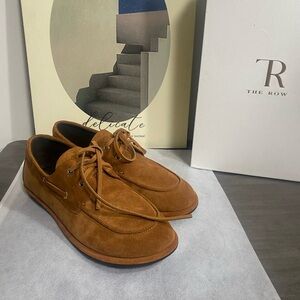 The Row Men's Brown Suede Loafers